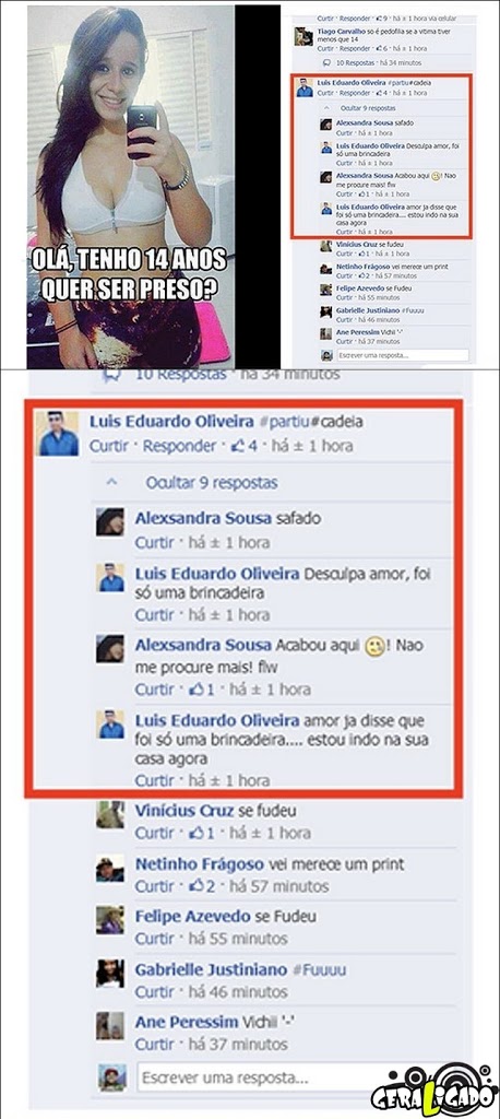 Perdendo a namorada com um comentario