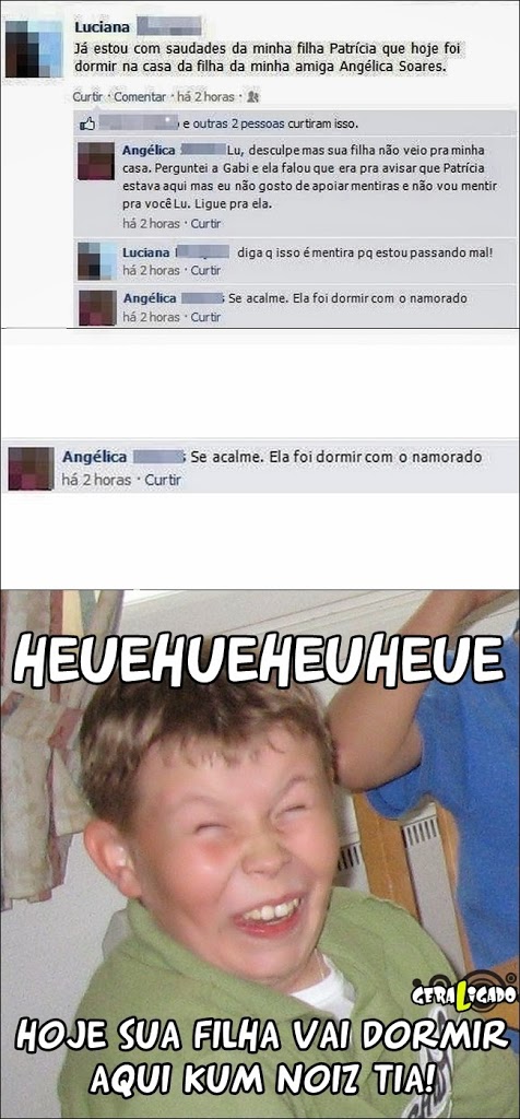 Filhinha dormindo fora de casa!