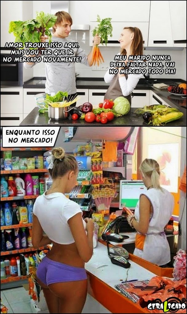 Vai no mercado todos dos dias