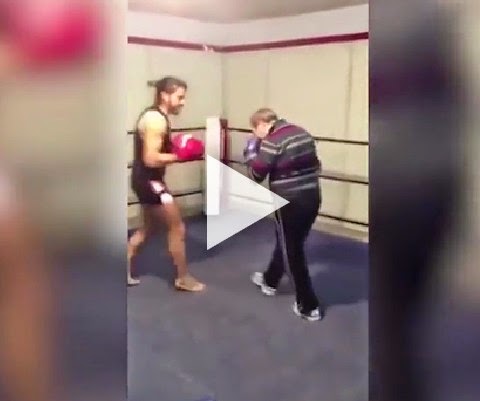 Nunca desafie um velhinho ex-pugilista