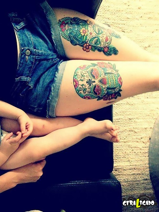 Imagens de lindos bebês com seus pais tatuados17