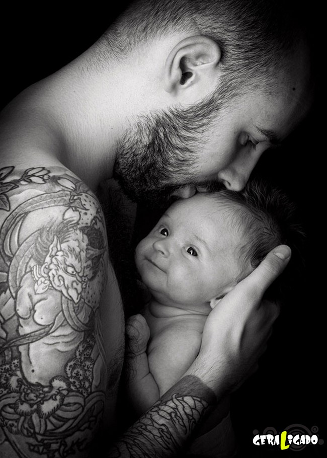 Imagens de lindos bebês com seus pais tatuados2