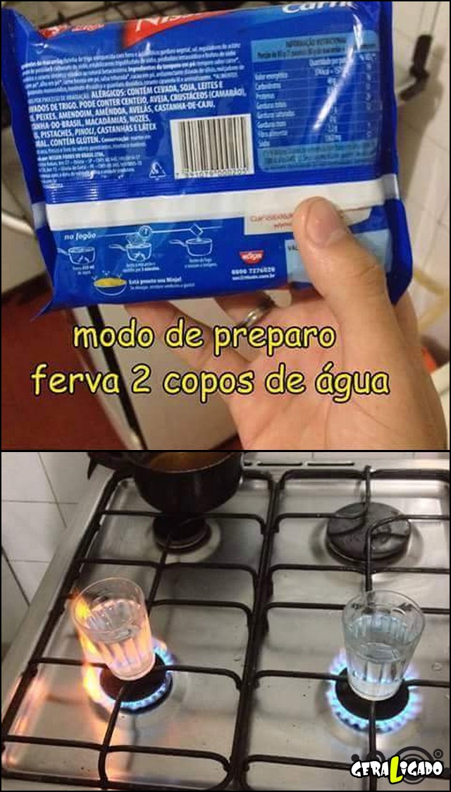 8 Homens preparando miojo