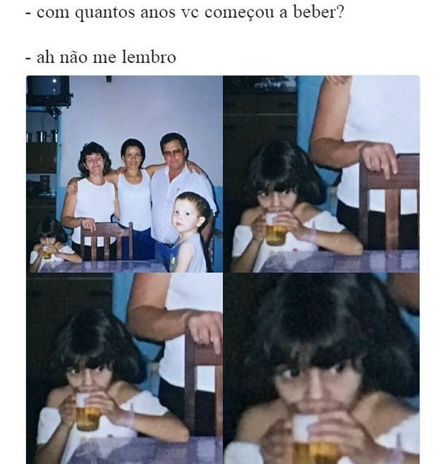 Como Quantos Anos Voc Comeou A Beber Gera