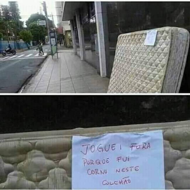 Joguei fora por que fui corno