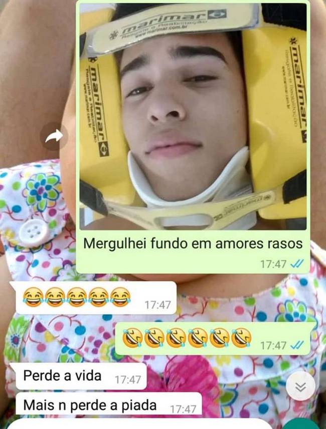 Perde a vida mas não perde a piada…
