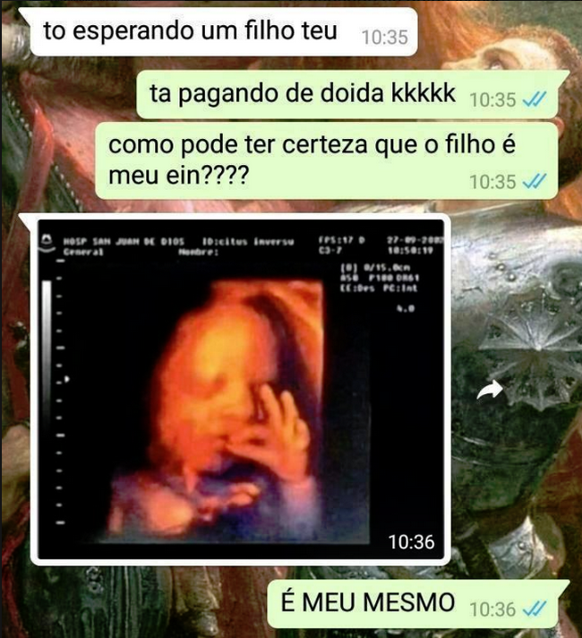 Desda barriga parece o pai