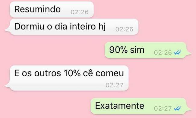 Resumo do meu dia a dia