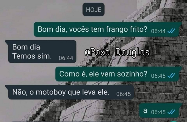 O motoboy leva…