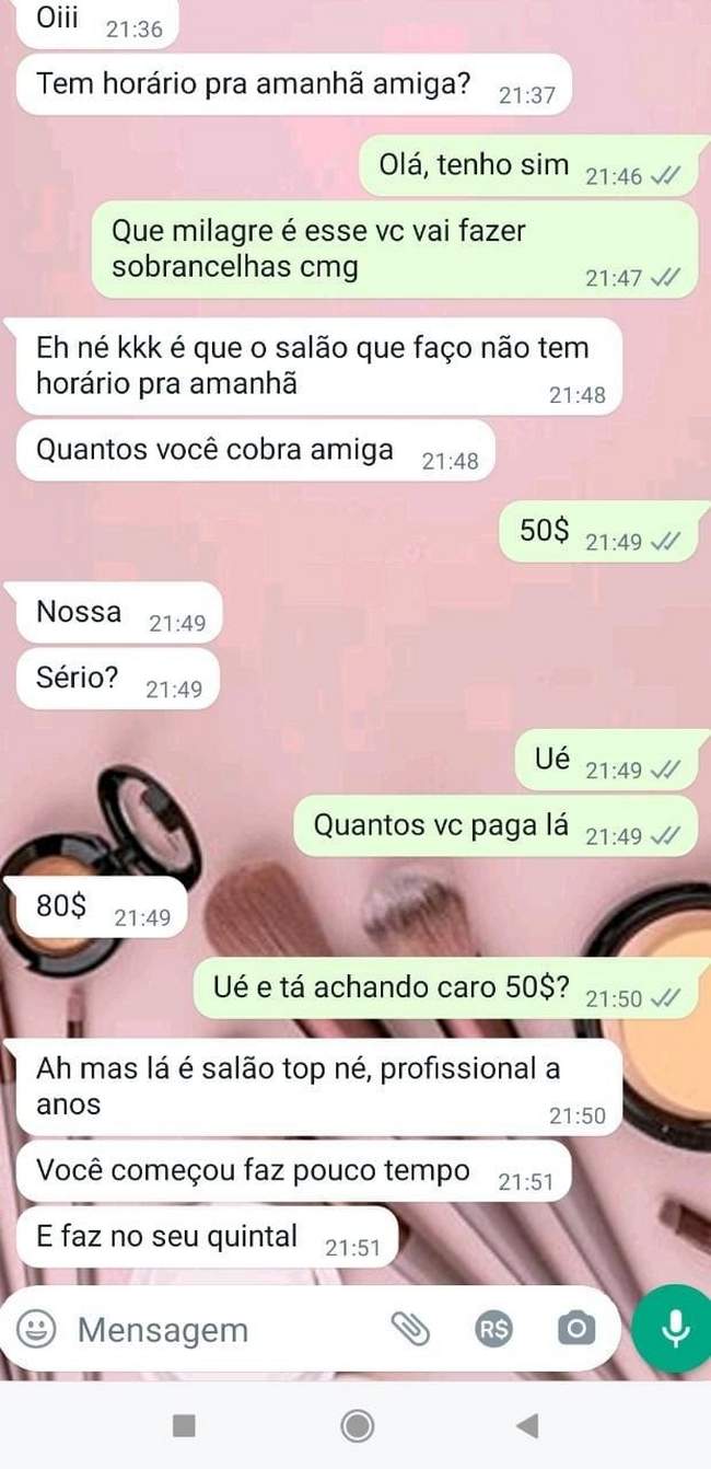 Não seja esse tipo de pessoa, sério