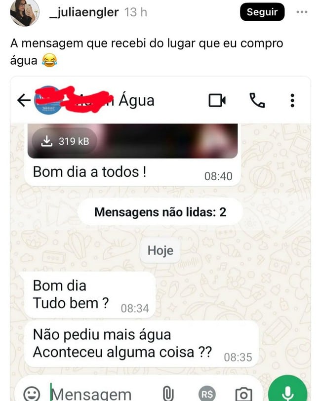 Pelomenos alguem sente minha falta…