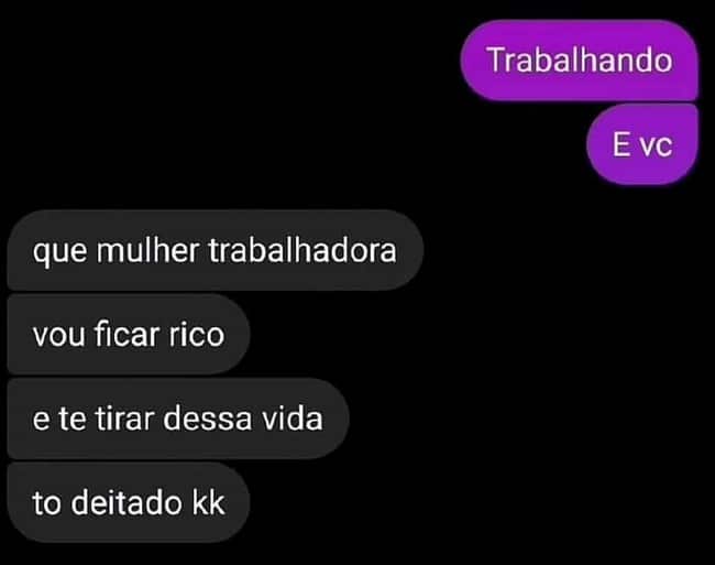 Deitado esperando o dinheiro cair do ceu