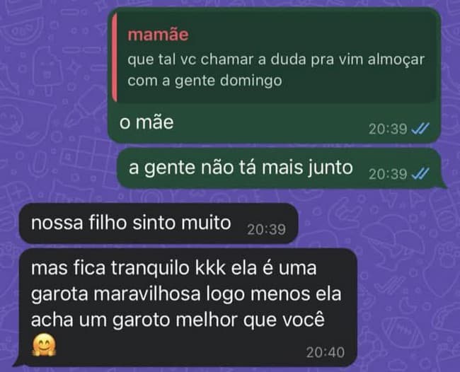 Uma mae dessas bicho…