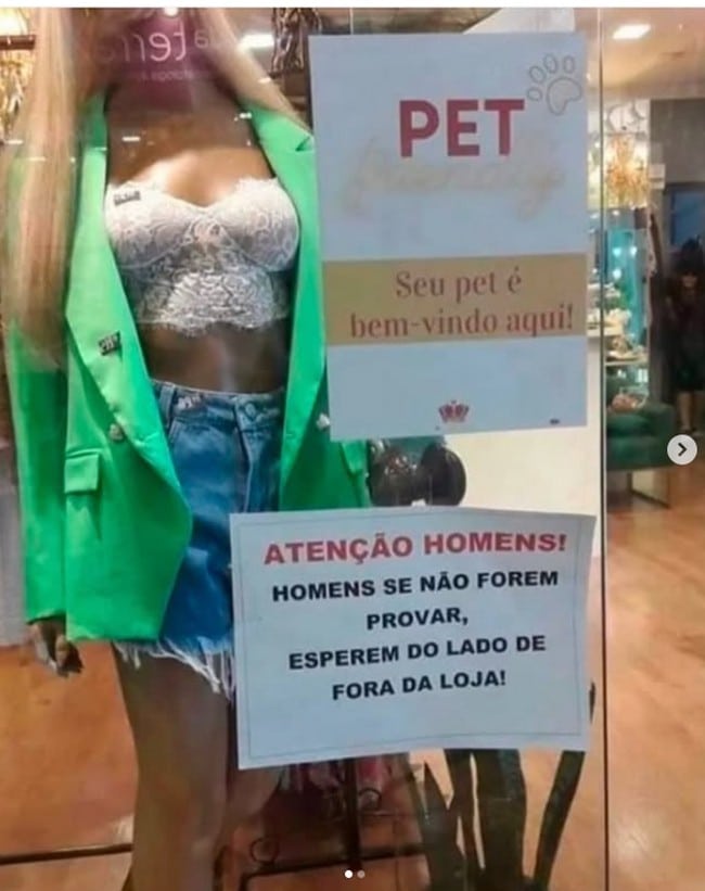 Pet é bem vindo, homens não…