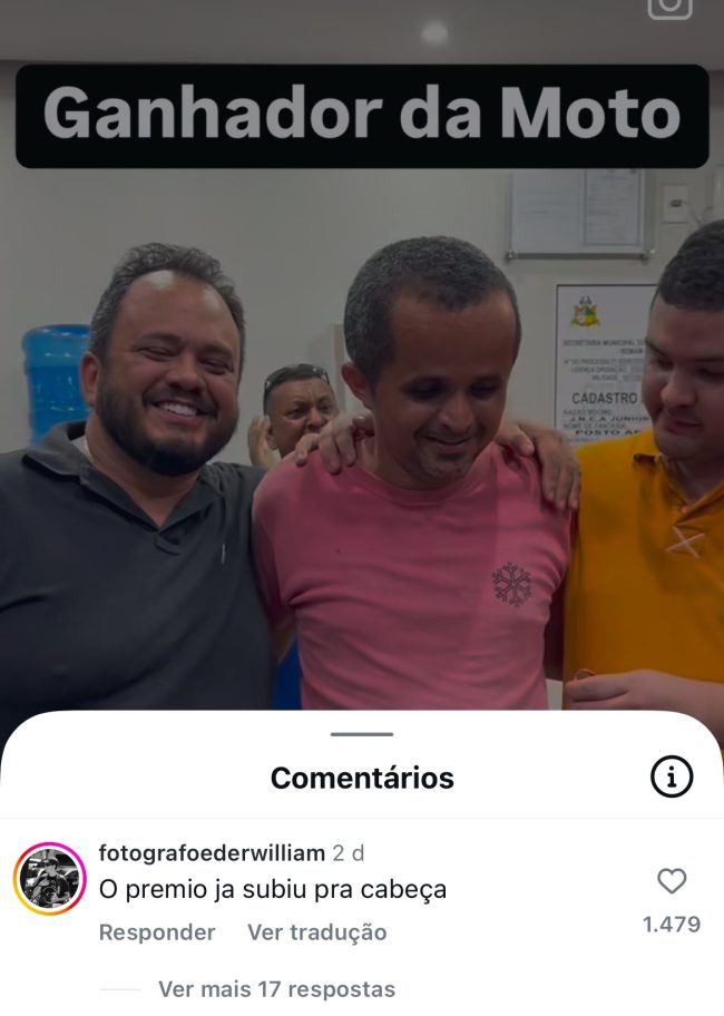 Ganhador da moto – memes